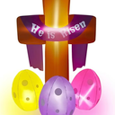 7FT Christmas Inflatable Cross Outdoor Decorations He is Risen Inflatables Blow Up Yard Decoration Xmas Decor Built-in Lights for Outside Holiday Garden Grave Decor