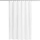 N&Y HOME Fabric Shower Curtain or Liner with Magnets - Soft Cloth Shower Liner with Hotel Quality, Machine Washable - White, 72x72