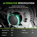 New Alternator Replacement for 2011-2020 Chrysler 300, 180A V6 3.6L, Dodge Charger Durango, Jeep Grand Cherokee, 15-21 Challenger, 13-15 Ram 1500, 4801778AF P04801778AF 56029789AA 11598N