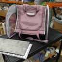 Lollimeow Expandable Cat Carrier Backpack for Large Cats - Airline Approved Pet Carrier Backpack for Small Dogs, Hiking & Travel, Waterproof with Breathable Mesh, 22lbs Capacity (Plum, Large) (Large (16.5"x10.2"x15.8"))