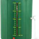 100 Gallon Rain Barrel with Water Level Indicator, Detachable Filter Screen Designed for Rain Water Collection Barrel, Rain Barrels to Collect Rainwater from Gutter with Spigots and Overflow Kit 