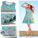 Scotamalone Summer Dresses for Women Casual Beach Travel Vacation Floral Tshirt Sundress Tank Dress Sleeveless with Pockets (XXL)