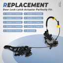 Front Left Door Lock Latch Actuator Cable Compatible with 2015-2023 Ford Transit-150 Transit-250 Transit-350 Transit-350 HD V6 3.5L - Replace CK4Z61219A65C CK4Z61219A65E Driver Side Lock Latch