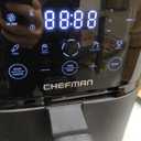 Chefman Air Fryer 4 QT Compact Airfryer for Quick & Easy Meals in Minutes, Features Hi-Fry Technology for Extra Crisp, Touchscreen Controls with 4 Presets, Nonstick & Dishwasher Safe Basket - Black, 4 Quart Without Easy View Window