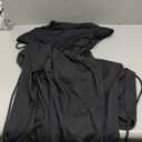 YMDUCH Women's Casual Short Sleeve Boat Neck Ruched High Split Bodycon Long Party Dress (Black)