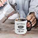 Retirement Gifts for Women Men, Retired 2025 Not My Problem Anymore Coffee Mug 11Oz, Retirement Gift for Retiree Grandpa Grandma Friend Coworker Boss Colleague Teacher Nurse, White