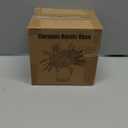 Quoowiit Ceramic Rustic Farmhouse Vase, Distressed Decorative Flower Vase for Home Decor, Ideal Shelf Decor, White Boho Vase for Living Room Bedroom Kitchen Office Decor Centerpiece Table Decorations (6 Inch)