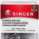Singer Safety Pins, 50 Count, Size 1-3 Pkg