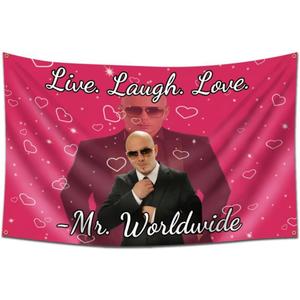 Live Laugh Love Flag 3x5 Feet Mr Worldwide Wall Flag Decorations Bedroom Living Room Dorm