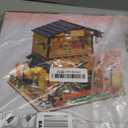 DIY Miniature Dollhouse Kit, Japanese Tiny House Model with Music Box, LED Light, Dust Proof Cover, 3D Wooden Puzzle for Adults, Creative Handmade Crafts Home Decor Hobby Birthday Gift (Sushi Shop)