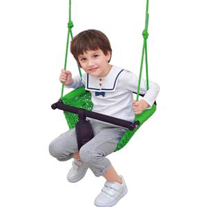 Hi-Na Swing Seats for Kids, Baby, Hand-Made Net Swing with Adjustable Rope, Suitable for Indoor, Outdoor, Backyard, Tree (Green)