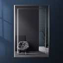 FRALIMK Frameless Rectangular Wall Mirror - 22" x 32" Polished Beveled Edge Decorative for Bathroom, Entryways, Living Room