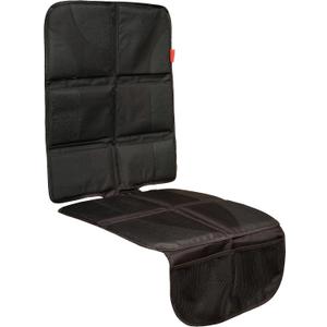 Lusso Gear Car Seat Protector for Baby Car Seat - Thick Padding - Seat Protector Under Baby Car Seat with 2 Mesh Storage Pockets - Black Waterproof Baby Car Seat Protector - Non-Slip Padded Backing (1-Pack Black)