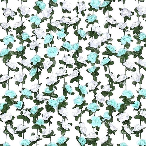 BLEUM CADE 1Pcs 90" Inch Length, Flower Garland Artificial Rose Vines for Bedroom, Cute Fake Hanging Flower Vines Floral Garland Decorations for Wedding Party Wall Room Decor Aesthetic