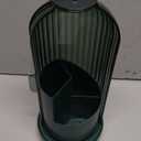 Zufudo Toothbrush Holders with Cover, Drainage Rotating Electric Toothbrush Organizer, 3 Slots Tooth Brush Holder for Bathroom Counter, Green