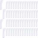 Plastic Curtain Hooks, Adjustable Pinch Pleat Hooks, Ratchet System Pinch Pleat Curtain Hooks for Window Curtain, Door Curtain and Shower Curtain (60PCS)