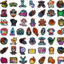 2 x 100pcs Neon Sports Theme Waterproof Vinyl Stickers - Football Soccer Baseball Basketball Decor & Party Favors Gifts for Laptop, Water Bottle, Skateboard