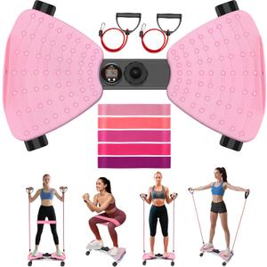 HEH Waist Twister Machine Exercise, Adjustable Ab Twister Board with Digital Display, Waist Twister with 5 Resistance Bands, 450lbS Capacity & 20dB Ultra-Quiet, Anti-Slip Home Gym Workout Equipment for Men Women