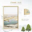 11x17 Picture Frame Set of 4, Natural Solid Wood Picture Frames, Display 11x17 Photos without Mat, Horizontal or Vertical Wall Mounting Poster Frame, Oak Wood Grain