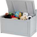 Melissa & Doug Wooden Toy Chest - Gray Furniture for Playroom