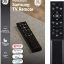 GE Samsung TV Remote Control Replacement, Universal Samsung Remote Control for Smart TV, Direct Replacement, Streaming Hotkeys, Black, 81688