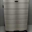 Rockland Melbourne Hardside Expandable Spinner Wheel Luggage, White, 2 Piece (20"/28")