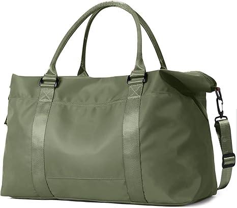 Travel Duffle Bag, Weekender Travel Bag Men Small Gym Bag for Women, Hospital Bag for Labor and Delivery, Overnight Bag Luggage Bag with Trolley Sleeve, Airplane Travel Essentials for Flying(Green Travel Duffle Bag, Weekender Travel Bag Men Small Gym Bag for Women, Hospital Bag for Labor and Delivery, Overnight Bag Luggage Bag with Trolley Sleeve, Airplane Travel Essentials for Flying(Green
