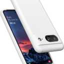E Segoi Designed for Pixel 8 Case, Liquid Silicone Gel Rubber Shockproof Case Soft Microfiber Cloth Lining Cushion Compatible with Pixel8 6.2 inch (White, Pixel 8-6.2")
