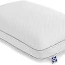 Sealy Essentials Memory Foam Bed Pillow for Pressure Relief, Adaptive Memory Foam Pillow with Washable Knit Cover, Standard, 24 x 16 in x 5 in,White (Single)