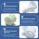 3-Piece Set WH43X10034 Dual Action Agitator WH43X139 Detergent Dispenser WH43X10032 Coupling Repair Kit Compatible with GE Hotpoint Top-load washer