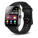 Smart Watches for Men Women, Alexa Built-in, 1.8" Smartwatch with Heart Rate/SpO2/Sleep/Stress, IP68 Waterproof Fitness Tracker with Bluetooth Call (Answer/Make), 101+ Sports Modes, for Android iPhone black