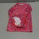 TENVDA Girls Swimsuit Size 5-6 Years Old Hotpink Leopard UPF 50+Long Sleeve Rashguard Bathing Suits Beach Surfing Swimwear