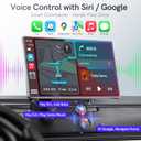 Portable CarPlay Screen for Car,Car Stereo with Apple CarPlay & Android Auto,Incell Touch Screen,4K Dash Cam,1080P Backup Camera,Mirror Link, Voice Control, Bluetooth 5.3,GPS,FM (9 Inch)