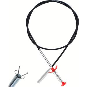 Drain Snake, Drain Clog Remover - Gutter Cleaning Tools Drain Cleaner for Toilet Sewer Shower Kitchen Bathroom Tub Clogged Drains Opener Cleaning Tool, Flexible Grabber Claw Pick Up Reacher (63 inch)