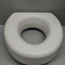 HealthSmart Enhanced Comfort 5" Raised (Round) Toilet Seat Risers for Seniors 5 Slip Resistant Pads FSA/HSA Eligible Padded Toilet Seat Elevation 15.7 x 15.2 x 6.1"