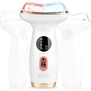7-in-1 Microcurrent Facial Device, Red Light Face & Neck Massager | 7 LED light modes with hot & cold compress and vibration. AM depuff, PM relax for face, neck & jaw. Face Sculpting, Lifting