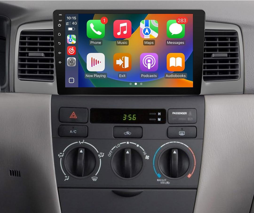 for Toyota Corolla 2003 2004 2005 2006 2007 2008 Radio with Wireless Carplay Android Auto, KuTaiTai 9" Touch Screen Car Stereo for Corolla with in-Dash WiFi, GPS, BT, FM, SWC, Backup Camera - 2+32GB
