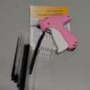 Handheld Stitch Tag Gun for Clothes, Quick Clothing Fixer, Tagging, Sewing Kit Includes 6 Needle, 1000 Black Fasteners & 1000 White Fasteners, Pink