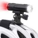 JINKEY Bicycle Light Set - Front and Rear LED Headlight with 5 Modes, IP66 Waterproof, Mounting Bracket for Night Safety Riding (Bike Helmet light)