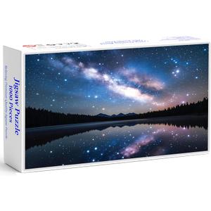 Puzzles for Adults 1000 Pieces - Milky Way Themed Colorful Jigsaw Puzzles, Fun Family Game, Challenging Brain Teaser, 28 x 20 in, Great Gift Idea & Home Decor (Cosmic Lake)