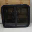 Horizontal RV Window, 24" W x 20" H Tinted Sliding RV Window with Net Screen and Trim Ring, Suitable for 1-1/8" Thick Walls, DOT Approved