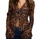 SOLY HUX Womens Cheetah Print Micro Shorts Leopard Y2k Mini Rave Outfits, Medium 