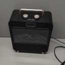 Feculs Electric Fireplace Heater, 3-IN-1 Portable Fireplace Heaters for Indoor Use, 750/1500W Space Heater Indoor, Realistic 3D Flame, 2 Heating and Fan Modes, Space Heater for Office Bedroom Indoor