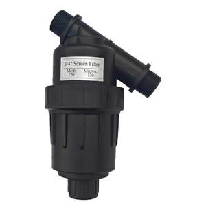 Drip Irrigation Inline Hose Filter: 3/4" x 3/4" Male Thread Connections with 120 Mesh Screen Garden Hose Y Filter for Drip Irrigation System