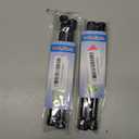 2 Pack Spring Tension Curtain Rod 8 to 12.5 Inch, DIY Mini Curtain Rods No Drill for Slim Window Cupboard Closet Sidelights, Black