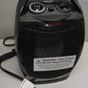 Comfort Zone 1500W Portable Ceramic Space Heater, Fan-Forced, 70 Oscillation, Adjustable Thermostat, 3 Heat Settings + Fan Mode, Small Room Heater, Overheat & Tip-Over Protection, Black