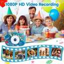 Kids Camera Toddler Toys for Boys Aged 3-9, 1080P Toddler Camera Christmas Birthday Gifts for Boys Ages 3 4 5 6 7 8 9, Digital Selfie Camera with Cute Protective Cover and 32GB SD Card
