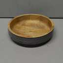 EDHAS Decorative Bowls Mango Wood Round Wood Decorative Bowl Modern Rustic Decorative Bowls for Home Decor or Decorative Bowl for Table (10" X 10" X 2.5")