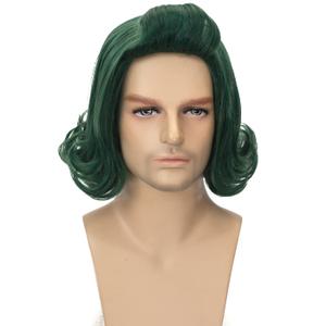 Men's Short Green Wig for Adults Wig Halloween Costume