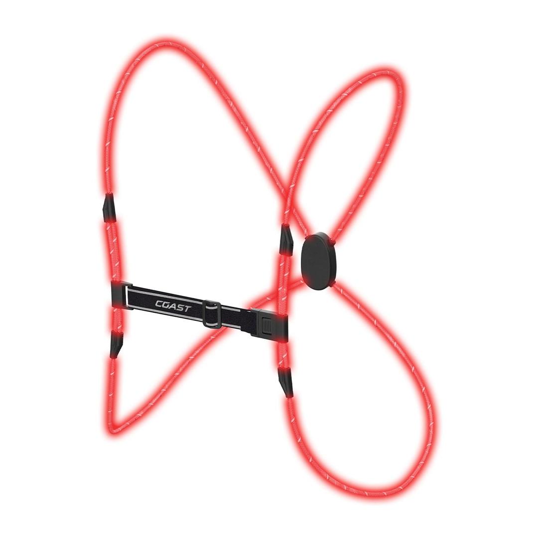 Coast LH150 Version 2.0 Rechargeable LED Hi-Vis Lighted Vest, 6+ Color Modes, Reflective, One Size Fits Most with *New & Improved 18 Hour RUNTIME*